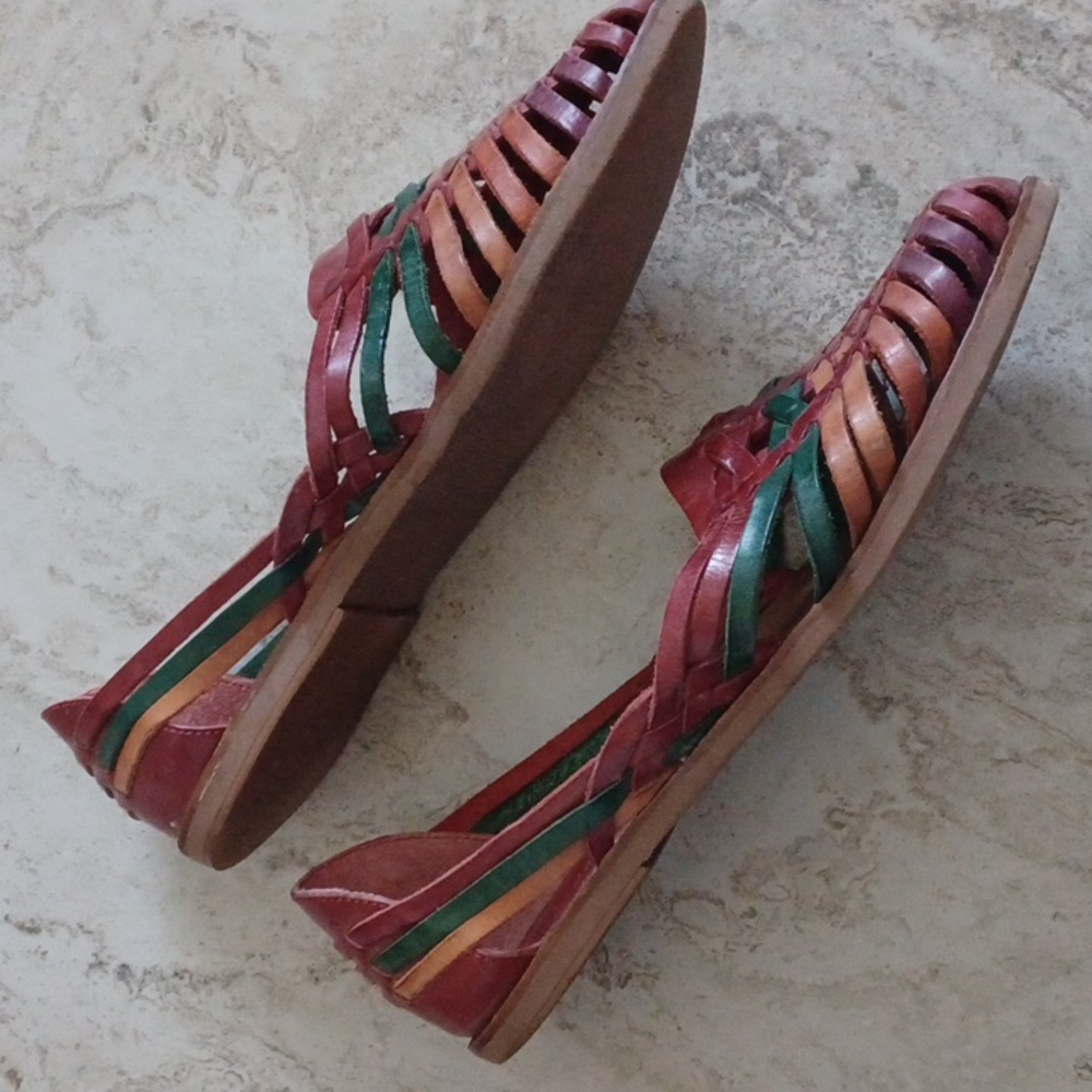 Vintage Leather Huaraches by Chicory Sport - 7M - Picture 3 of 8